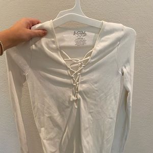 Tie up, tight fit, free people long sleeve
